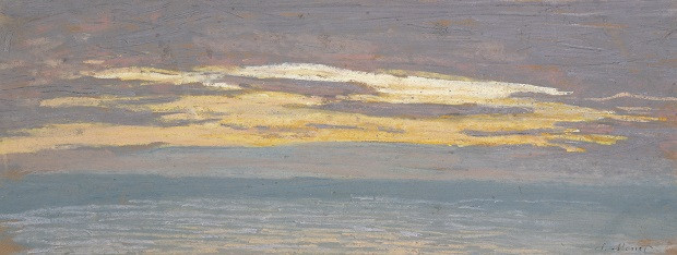 Monet - Vue de la mer au coucher du soleil